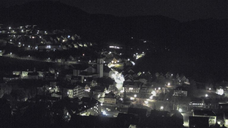 Dieses Bild zeigt eine Webcam-Aufnahme von Ottenhöfen, aufgenommen am Freitag, den 19.12.2025 um 04:00 Uhr