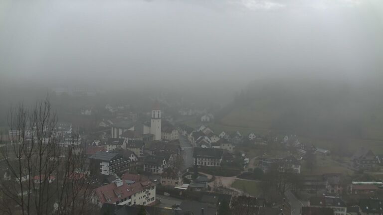 Dieses Bild zeigt eine Webcam-Aufnahme von Ottenhöfen, aufgenommen am Dienstag, den 03.02.2026 um 13:00 Uhr
