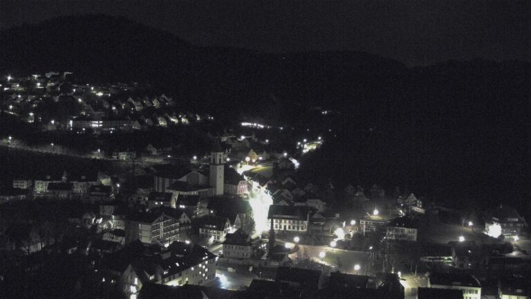 Dieses Bild zeigt eine Webcam-Aufnahme von Ottenhöfen, aufgenommen am Mittwoch, den 18.02.2026 um 23:30 Uhr