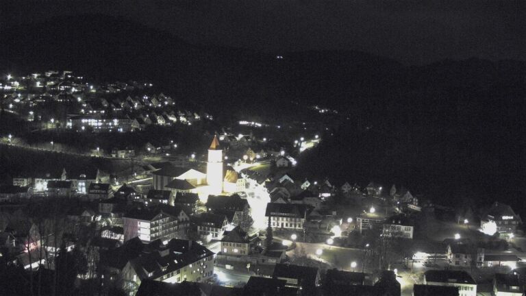 Dieses Bild zeigt eine Webcam-Aufnahme von Ottenhöfen, aufgenommen am Dienstag, den 17.02.2026 um 20:10 Uhr