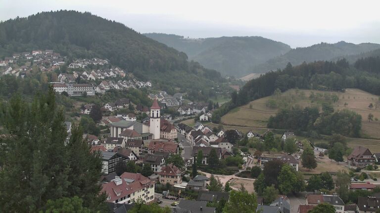 Dieses Bild zeigt eine Webcam-Aufnahme von Ottenhöfen, aufgenommen am Montag, den 17.08.2026 um 08:40 Uhr