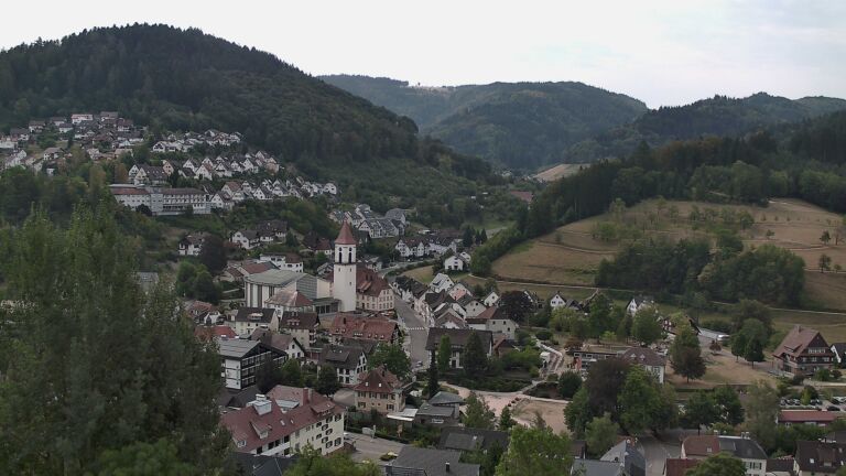 Dieses Bild zeigt eine Webcam-Aufnahme von Ottenhöfen, aufgenommen am Sonntag, den 16.08.2026 um 10:50 Uhr
