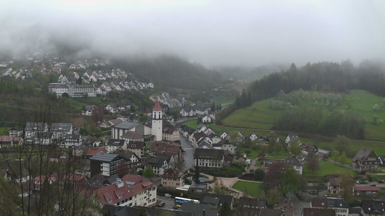 Dieses Bild zeigt eine Webcam-Aufnahme von Ottenhöfen, aufgenommen am Montag, den 13.04.2026 um 08:30 Uhr