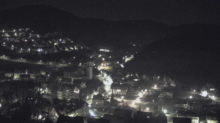 Dieses Bild zeigt eine Webcam-Aufnahme von Ottenhöfen, aufgenommen am Sonntag, den 28.12.2025 um 00:30 Uhr