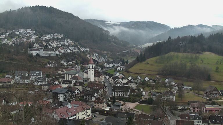 Dieses Bild zeigt eine Webcam-Aufnahme von Ottenhöfen, aufgenommen am Sonntag, den 15.02.2026 um 08:50 Uhr