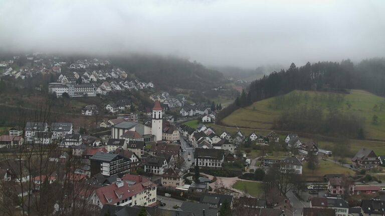 Dieses Bild zeigt eine Webcam-Aufnahme von Ottenhöfen, aufgenommen am Samstag, den 14.02.2026 um 09:40 Uhr