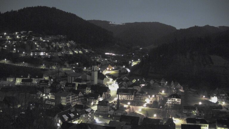 Dieses Bild zeigt eine Webcam-Aufnahme von Ottenhöfen, aufgenommen am Donnerstag, den 02.04.2026 um 01:00 Uhr