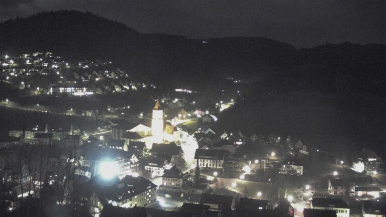 Dieses Bild zeigt eine Webcam-Aufnahme von Ottenhöfen, aufgenommen am Montag, den 02.02.2026 um 19:30 Uhr