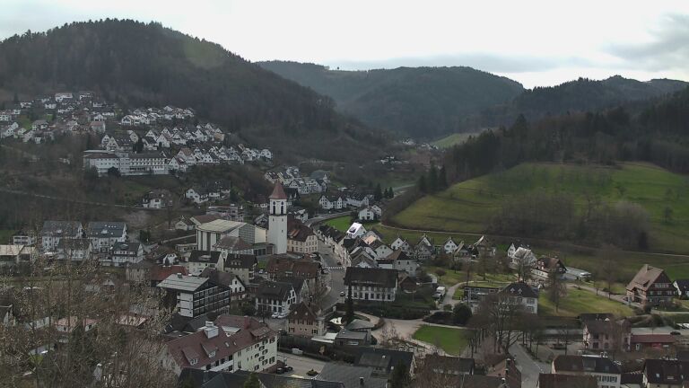 Dieses Bild zeigt eine Webcam-Aufnahme von Ottenhöfen, aufgenommen am Samstag, den 28.02.2026 um 09:50 Uhr