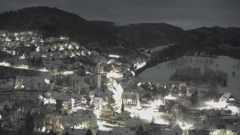 Dieses Bild zeigt eine Webcam-Aufnahme von Ottenhöfen, aufgenommen am Samstag, den 03.01.2026 um 23:30 Uhr