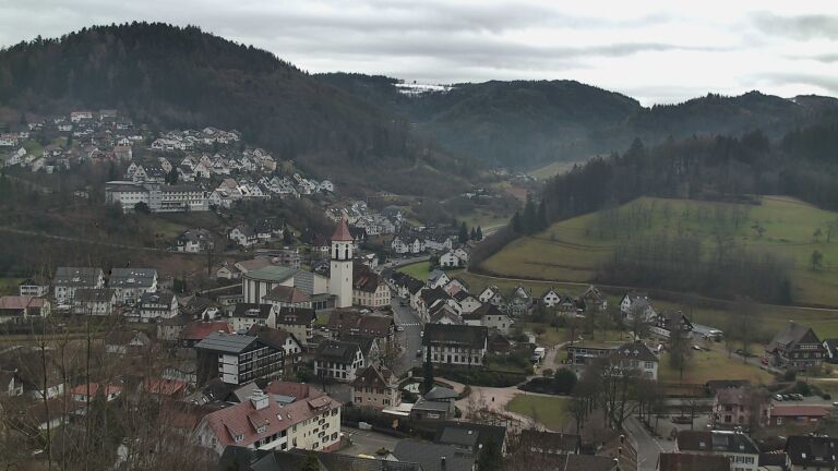 Dieses Bild zeigt eine Webcam-Aufnahme von Ottenhöfen, aufgenommen am Freitag, den 30.01.2026 um 12:50 Uhr