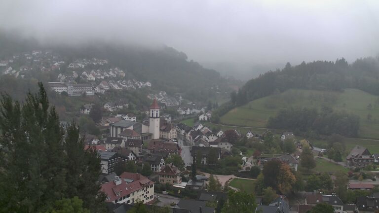 Dieses Bild zeigt eine Webcam-Aufnahme von Ottenhöfen, aufgenommen am Samstag, den 17.10.2026 um 08:30 Uhr