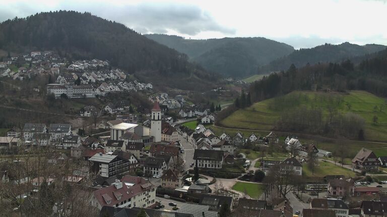 Dieses Bild zeigt eine Webcam-Aufnahme von Ottenhöfen, aufgenommen am Samstag, den 28.02.2026 um 10:50 Uhr