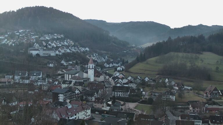 Dieses Bild zeigt eine Webcam-Aufnahme von Ottenhöfen, aufgenommen am Donnerstag, den 05.02.2026 um 07:50 Uhr