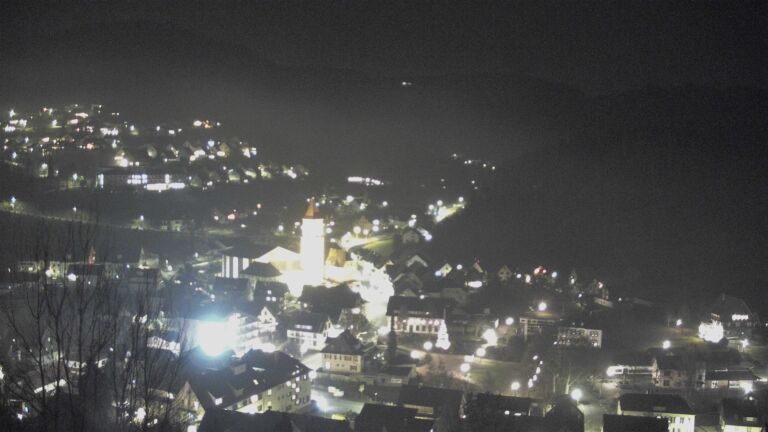 Dieses Bild zeigt eine Webcam-Aufnahme von Ottenhöfen, aufgenommen am Sonntag, den 21.12.2025 um 19:00 Uhr