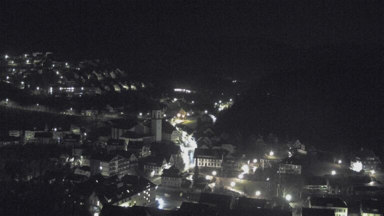 Dieses Bild zeigt eine Webcam-Aufnahme von Ottenhöfen, aufgenommen am Donnerstag, den 12.02.2026 um 01:00 Uhr