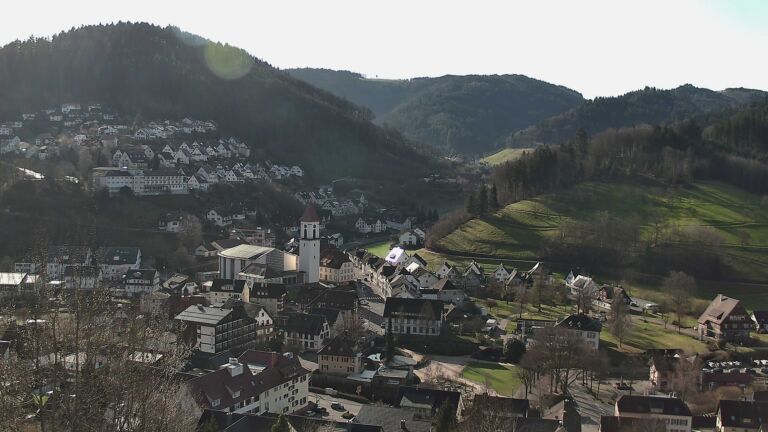 Dieses Bild zeigt eine Webcam-Aufnahme von Ottenhöfen, aufgenommen am Freitag, den 27.02.2026 um 09:50 Uhr