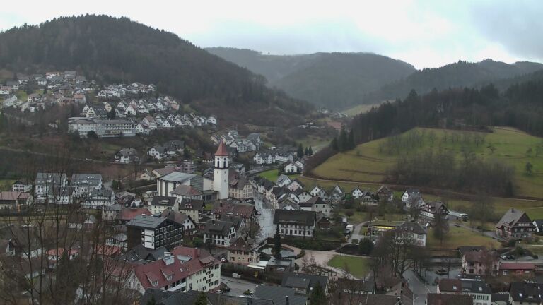 Dieses Bild zeigt eine Webcam-Aufnahme von Ottenhöfen, aufgenommen am Donnerstag, den 12.02.2026 um 08:00 Uhr