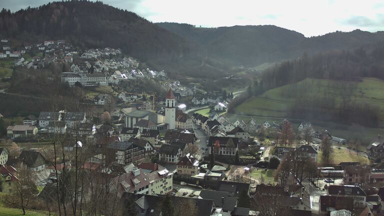 Dieses Bild zeigt eine Webcam-Aufnahme von Ottenhöfen, aufgenommen am Mittwoch, den 17.12.2025 um 12:10 Uhr