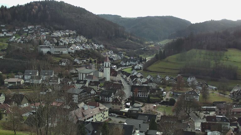 Dieses Bild zeigt eine Webcam-Aufnahme von Ottenhöfen, aufgenommen am Mittwoch, den 17.12.2025 um 12:50 Uhr