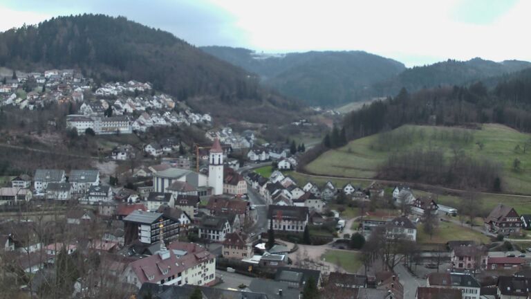 Dieses Bild zeigt eine Webcam-Aufnahme von Ottenhöfen, aufgenommen am Donnerstag, den 25.12.2025 um 08:10 Uhr