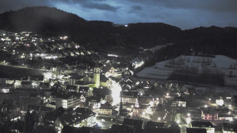 Dieses Bild zeigt eine Webcam-Aufnahme von Ottenhöfen, aufgenommen am Freitag, den 09.01.2026 um 07:30 Uhr