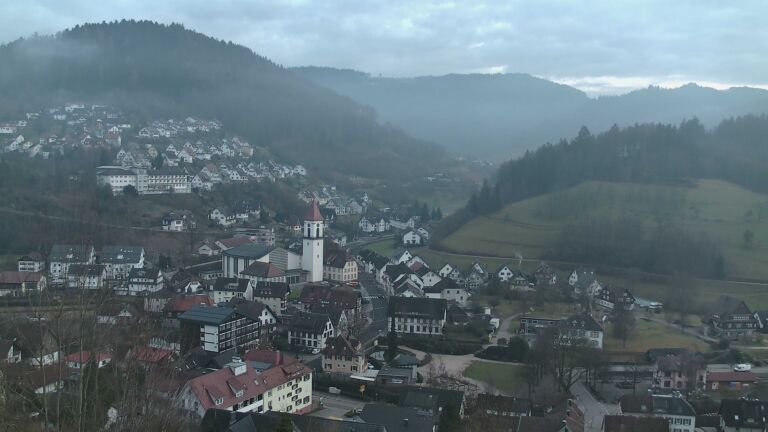 Dieses Bild zeigt eine Webcam-Aufnahme von Ottenhöfen, aufgenommen am Samstag, den 31.01.2026 um 17:20 Uhr