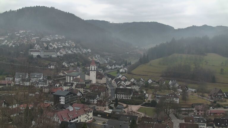 Dieses Bild zeigt eine Webcam-Aufnahme von Ottenhöfen, aufgenommen am Montag, den 09.02.2026 um 11:50 Uhr