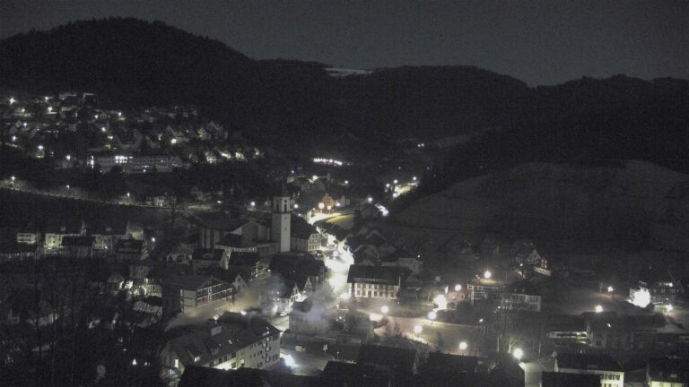 Dieses Bild zeigt eine Webcam-Aufnahme von Ottenhöfen, aufgenommen am Freitag, den 30.01.2026 um 01:00 Uhr