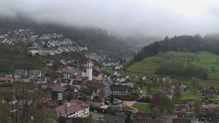 Dieses Bild zeigt eine Webcam-Aufnahme von Ottenhöfen, aufgenommen am Dienstag, den 14.04.2026 um 07:50 Uhr