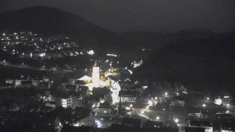 Dieses Bild zeigt eine Webcam-Aufnahme von Ottenhöfen, aufgenommen am Mittwoch, den 28.01.2026 um 22:30 Uhr