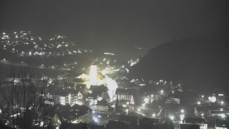 Dieses Bild zeigt eine Webcam-Aufnahme von Ottenhöfen, aufgenommen am Freitag, den 09.01.2026 um 20:30 Uhr