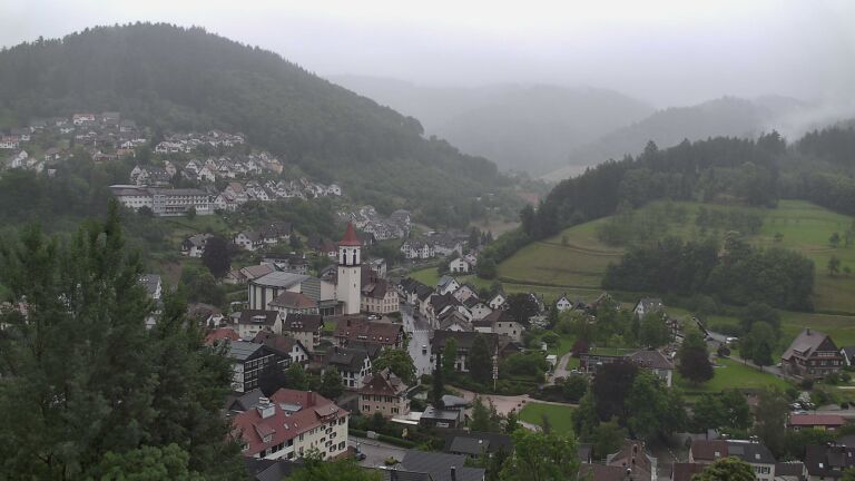 Dieses Bild zeigt eine Webcam-Aufnahme von Ottenhöfen, aufgenommen am Freitag, den 12.06.2026 um 08:20 Uhr