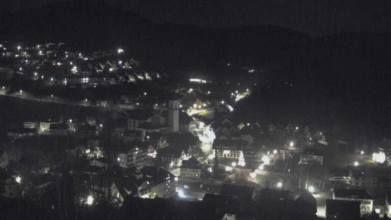 Dieses Bild zeigt eine Webcam-Aufnahme von Ottenhöfen, aufgenommen am Mittwoch, den 17.12.2025 um 00:00 Uhr