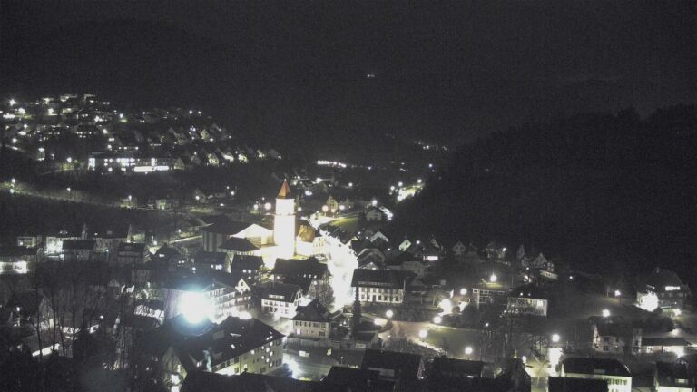 Dieses Bild zeigt eine Webcam-Aufnahme von Ottenhöfen, aufgenommen am Freitag, den 20.02.2026 um 19:10 Uhr