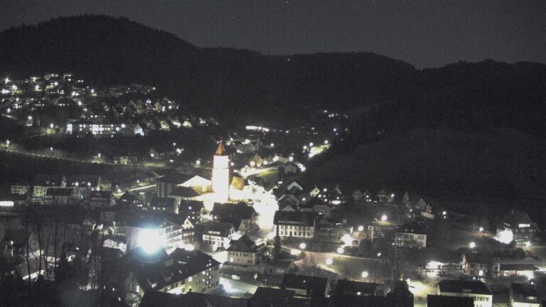 Dieses Bild zeigt eine Webcam-Aufnahme von Ottenhöfen, aufgenommen am Donnerstag, den 26.02.2026 um 19:50 Uhr