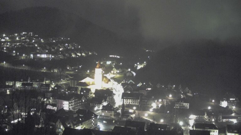 Dieses Bild zeigt eine Webcam-Aufnahme von Ottenhöfen, aufgenommen am Mittwoch, den 28.01.2026 um 20:00 Uhr