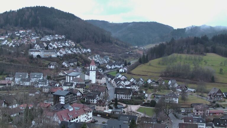Dieses Bild zeigt eine Webcam-Aufnahme von Ottenhöfen, aufgenommen am Samstag, den 14.02.2026 um 07:40 Uhr