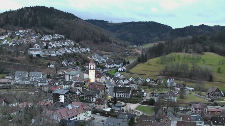 Dieses Bild zeigt eine Webcam-Aufnahme von Ottenhöfen, aufgenommen am Sonntag, den 22.02.2026 um 17:50 Uhr