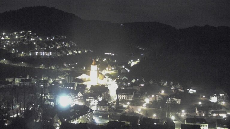 Dieses Bild zeigt eine Webcam-Aufnahme von Ottenhöfen, aufgenommen am Montag, den 02.02.2026 um 20:00 Uhr