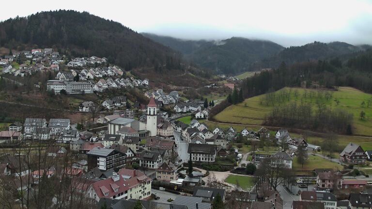 Dieses Bild zeigt eine Webcam-Aufnahme von Ottenhöfen, aufgenommen am Samstag, den 21.02.2026 um 14:40 Uhr