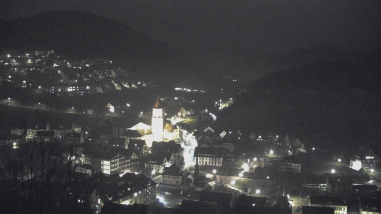 Dieses Bild zeigt eine Webcam-Aufnahme von Ottenhöfen, aufgenommen am Samstag, den 28.03.2026 um 22:30 Uhr