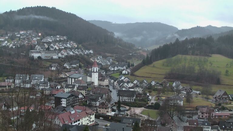 Dieses Bild zeigt eine Webcam-Aufnahme von Ottenhöfen, aufgenommen am Montag, den 02.02.2026 um 08:10 Uhr