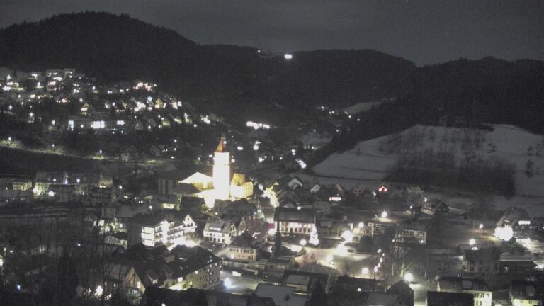 Dieses Bild zeigt eine Webcam-Aufnahme von Ottenhöfen, aufgenommen am Mittwoch, den 31.12.2025 um 22:00 Uhr