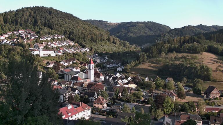 Dieses Bild zeigt eine Webcam-Aufnahme von Ottenhöfen, aufgenommen am Dienstag, den 11.08.2026 um 19:30 Uhr