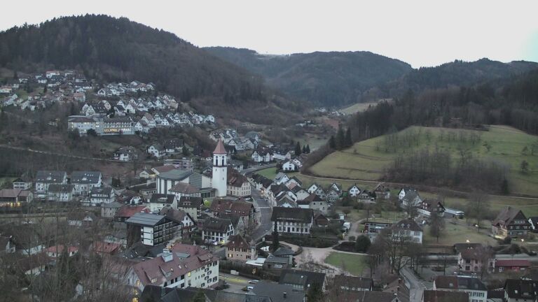 Dieses Bild zeigt eine Webcam-Aufnahme von Ottenhöfen, aufgenommen am Mittwoch, den 18.02.2026 um 07:10 Uhr