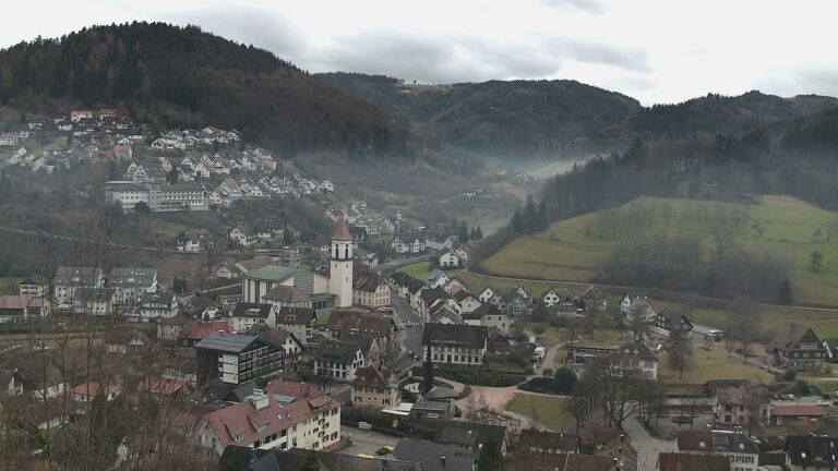 Dieses Bild zeigt eine Webcam-Aufnahme von Ottenhöfen, aufgenommen am Sonntag, den 01.02.2026 um 12:40 Uhr