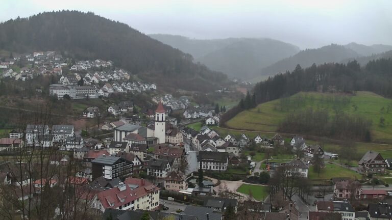 Dieses Bild zeigt eine Webcam-Aufnahme von Ottenhöfen, aufgenommen am Samstag, den 14.03.2026 um 08:00 Uhr