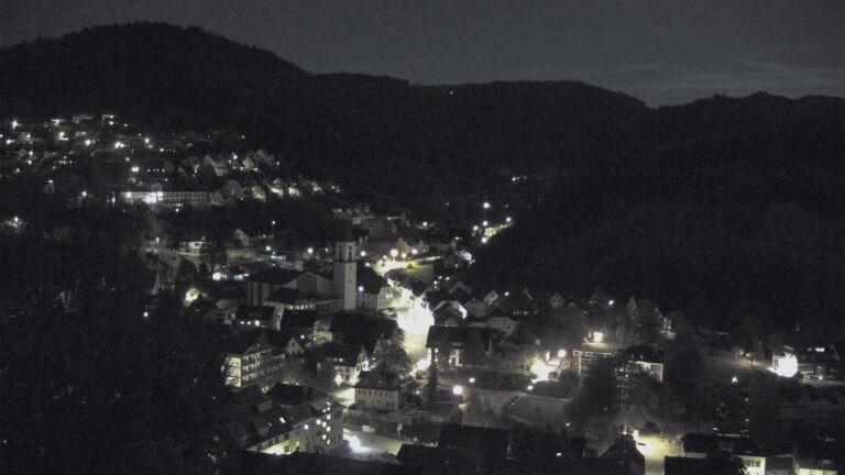 Dieses Bild zeigt eine Webcam-Aufnahme von Ottenhöfen, aufgenommen am Donnerstag, den 22.10.2026 um 23:00 Uhr