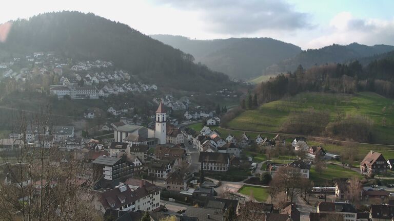 Dieses Bild zeigt eine Webcam-Aufnahme von Ottenhöfen, aufgenommen am Sonntag, den 22.03.2026 um 08:00 Uhr